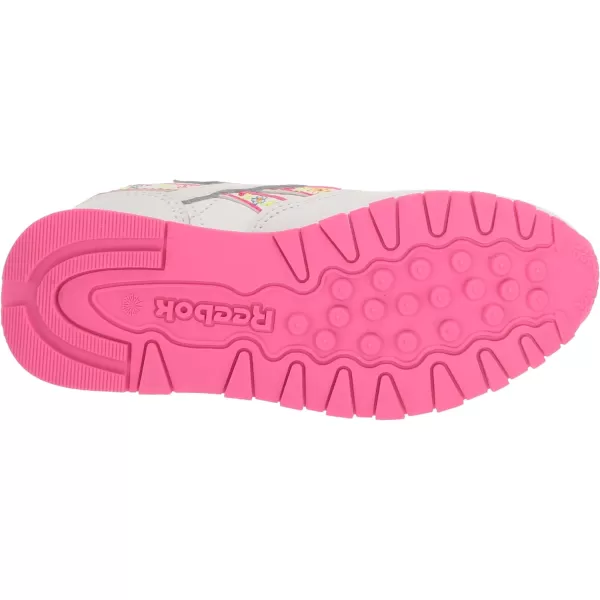 imageReebok Unisex Classic Leather SneakerWhiteLaser PinkYellow