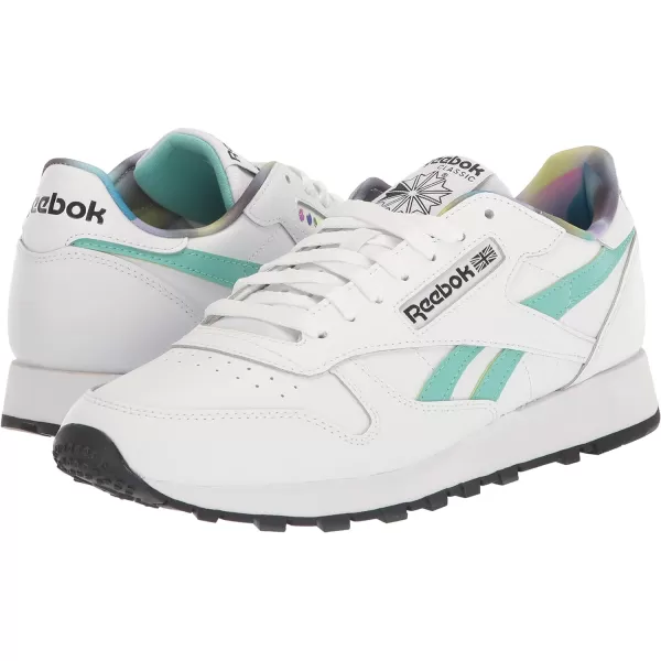 imageReebok Unisex Classic Leather SneakerWhiteSemi Classic TealLilac Glow