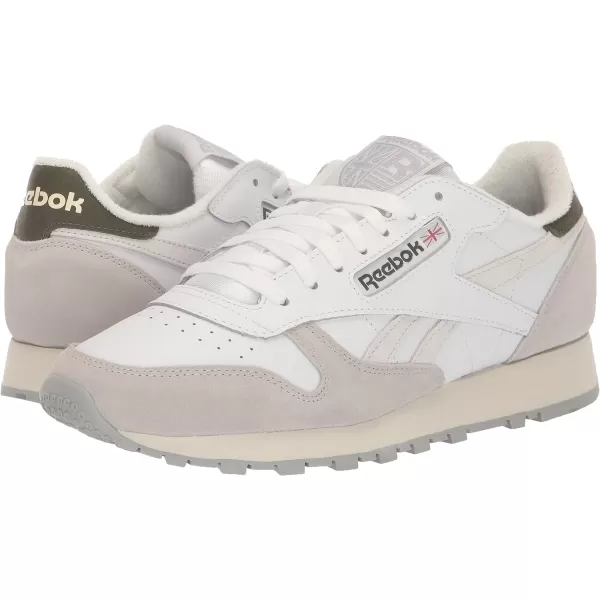 imageReebok Unisex Classic Leather SneakerWhiteSteely FogPure Grey