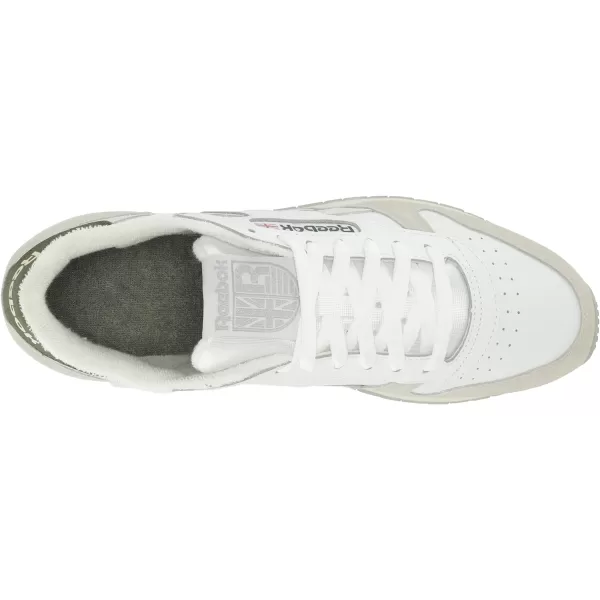 imageReebok Unisex Classic Leather SneakerWhiteSteely FogPure Grey