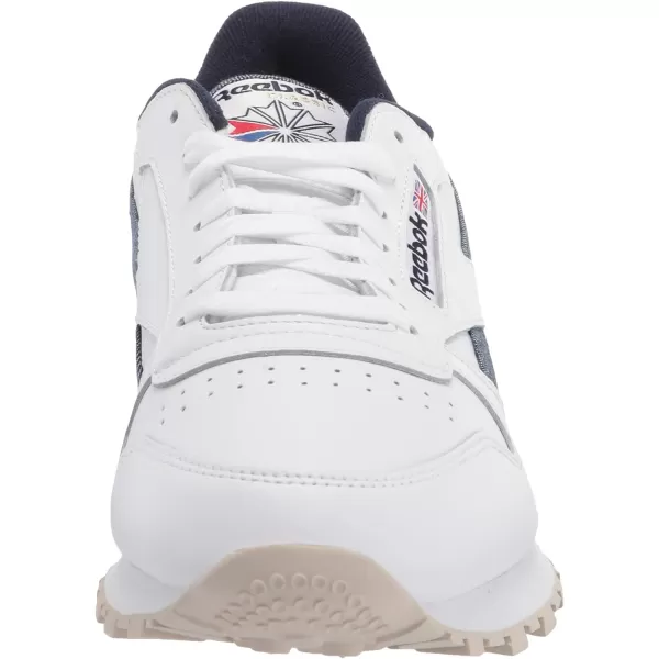 imageReebok Unisex Classic Leather SneakerWhiteVector NavyStucco