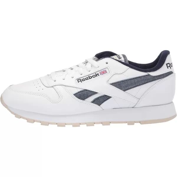 imageReebok Unisex Classic Leather SneakerWhiteVector NavyStucco