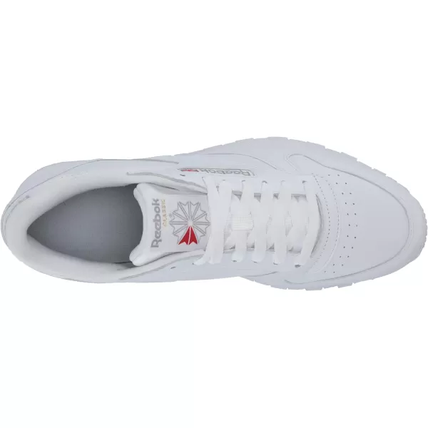 imageReebok Unisex Classic Leather SneakerWhiteWhiteLight Grey