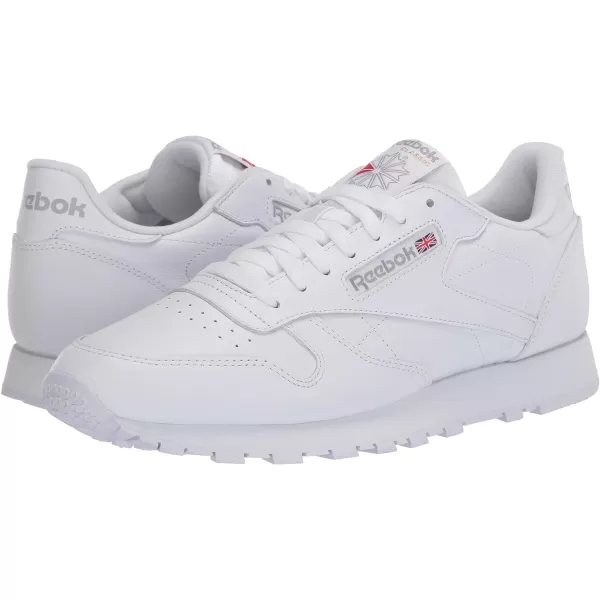imageReebok Unisex Classic Leather SneakerWhiteWhiteLight Grey
