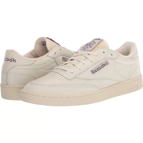 imageReebok Unisex Club C 85 SneakerChalkAlabasterMaroon