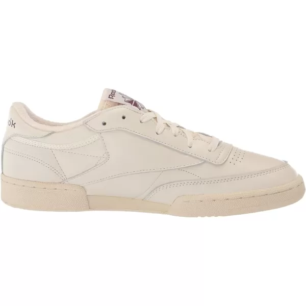 imageReebok Unisex Club C 85 SneakerChalkAlabasterMaroon