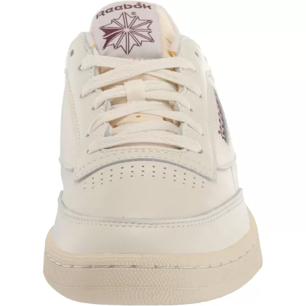 imageReebok Unisex Club C 85 SneakerChalkAlabasterMaroon