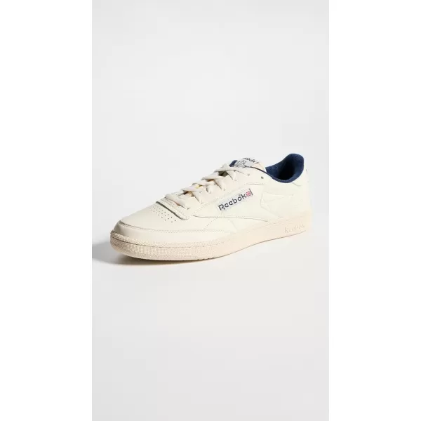 imageReebok Unisex Club C 85 SneakerChalkAlabasterVector Navy