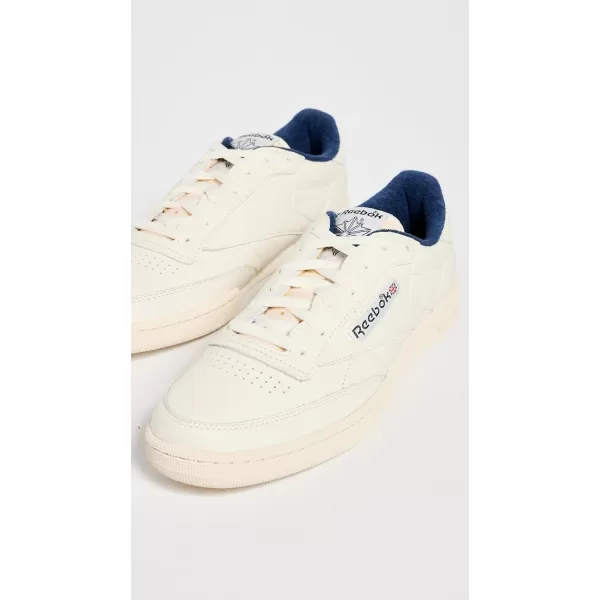 imageReebok Unisex Club C 85 SneakerChalkAlabasterVector Navy