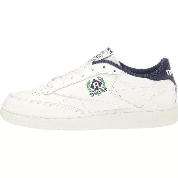 imageReebok Unisex Club C 85 SneakerChalkChalkVector Navy