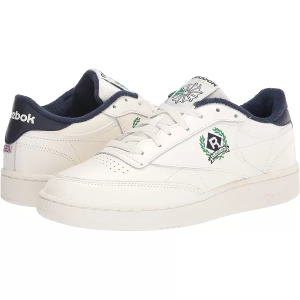 imageReebok Unisex Club C 85 SneakerChalkChalkVector Navy