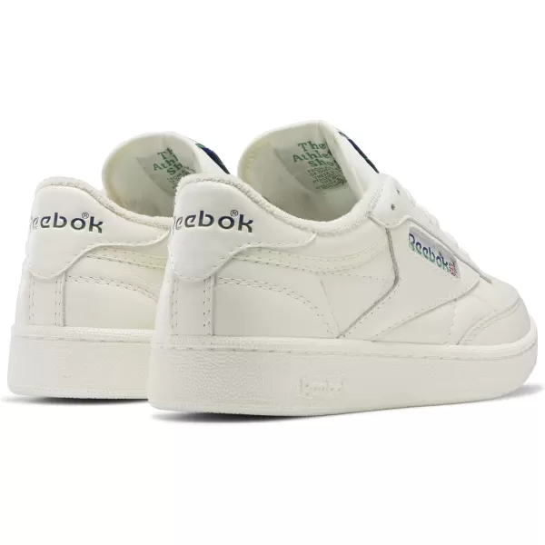 imageReebok Unisex Club C 85 SneakerChalkClassic CobaltGlen Green