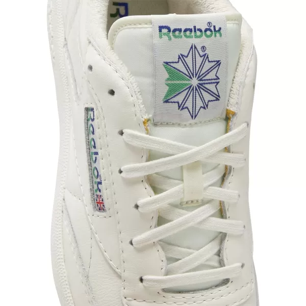 imageReebok Unisex Club C 85 SneakerChalkClassic CobaltGlen Green
