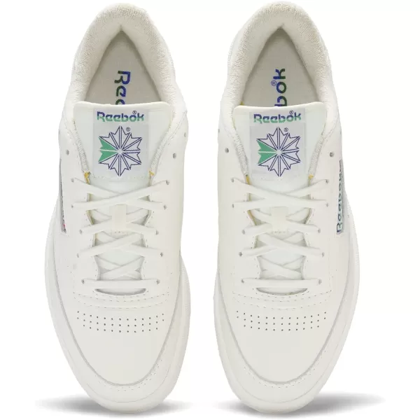 imageReebok Unisex Club C 85 SneakerChalkClassic CobaltGlen Green
