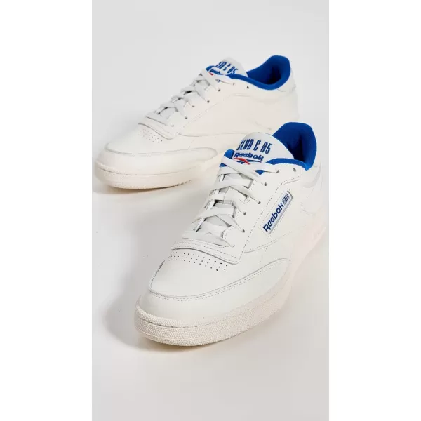 imageReebok Unisex Club C 85 SneakerChalkVector BlueVector Red