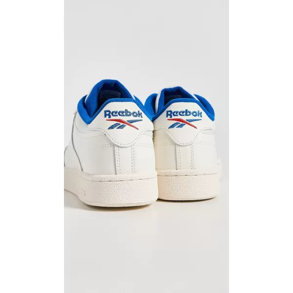 imageReebok Unisex Club C 85 SneakerChalkVector BlueVector Red