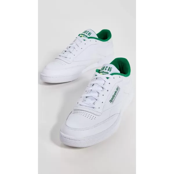 imageReebok Unisex Club C 85 SneakerFtwr WhiteGlen GreenSoacye