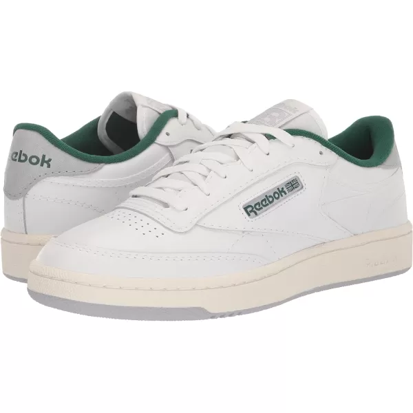 imageReebok Unisex Club C 85 SneakerWhiteChalkDark Green