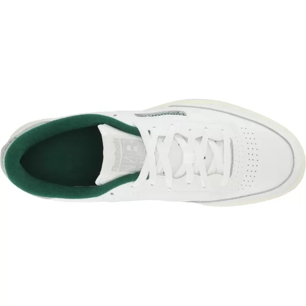 imageReebok Unisex Club C 85 SneakerWhiteChalkDark Green