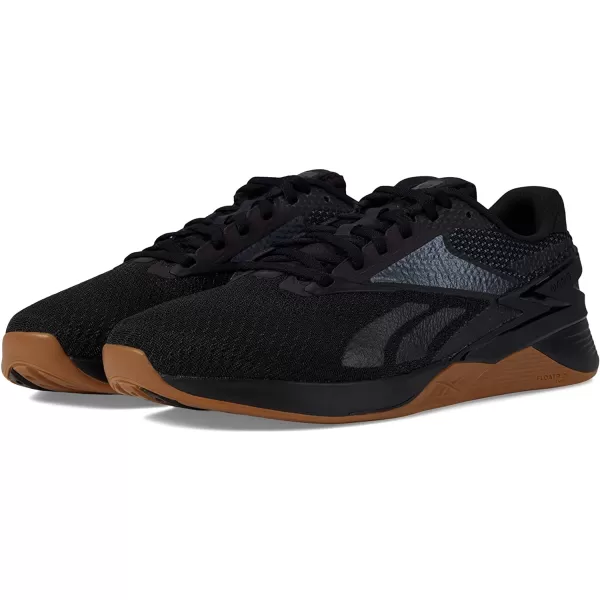 imageReebok Unisex Nano X3 Cross Trainer BlackPure Grey Lee 7 US Men