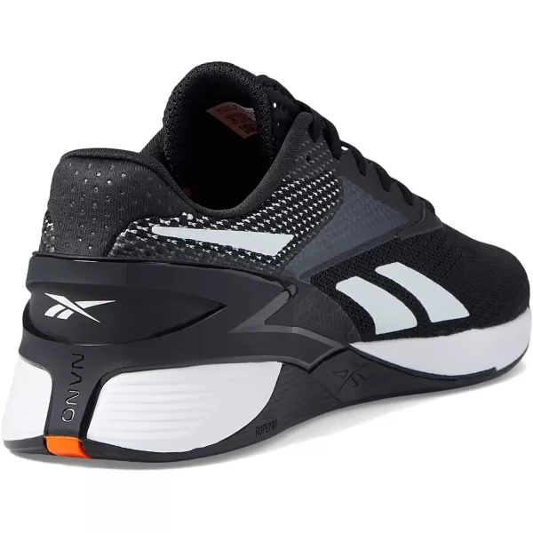 imageReebok Unisex Nano X3 Cross Trainer BlackWhiteSmash Orange 7 US Men