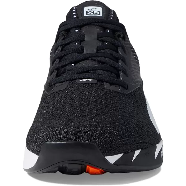 imageReebok Unisex Nano X3 Cross Trainer BlackWhiteSmash Orange 7 US Men