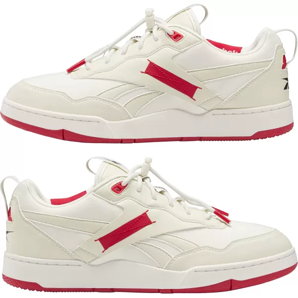 imageReebok UnisexAdult BB 4000 II Sneaker in VeganVintage ChalkBlackVector Red