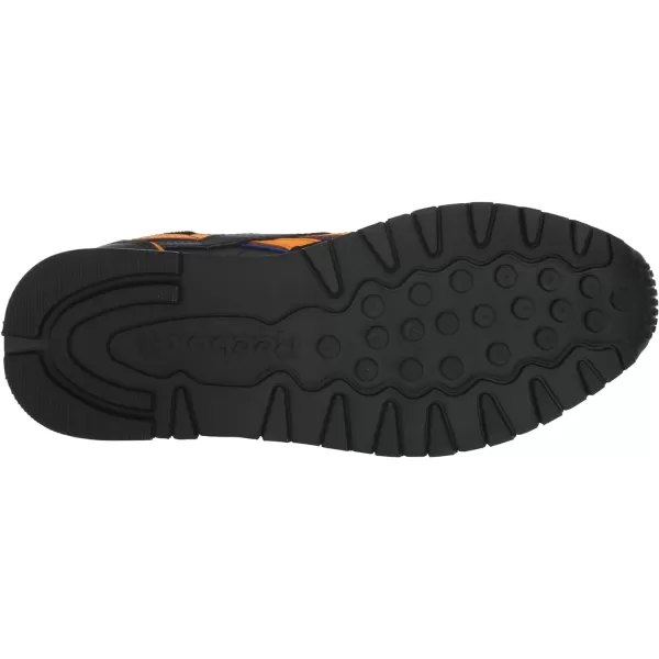 imageReebok UnisexAdult Classic Leather SneakerBlackShocking OrangeElectric Cobalt