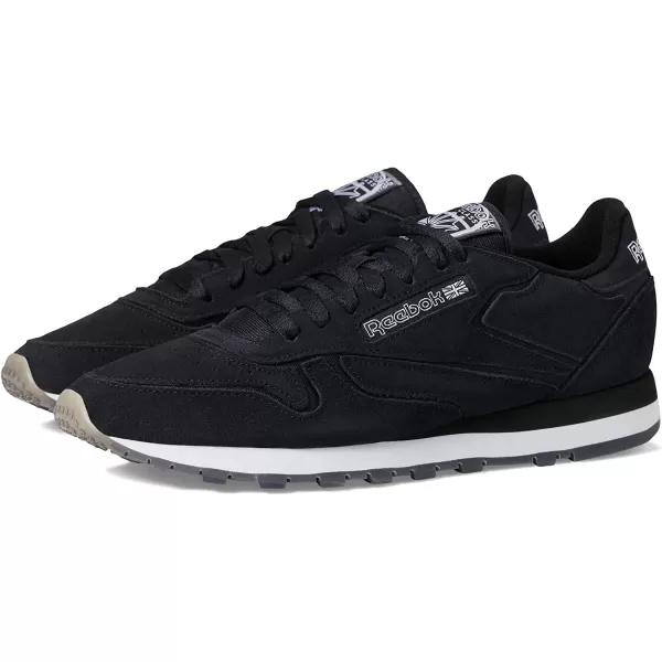 imageReebok UnisexAdult Classic Leather SneakerBlackWhite