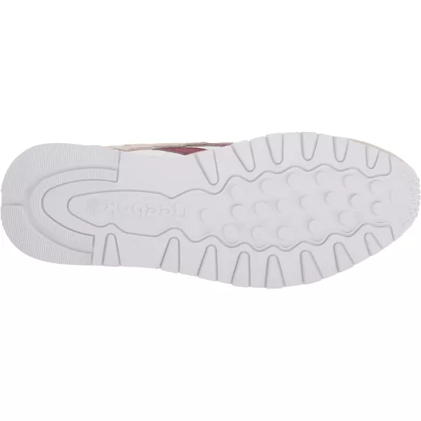 imageReebok UnisexAdult Classic Leather SneakerClassic BurgundyWhite