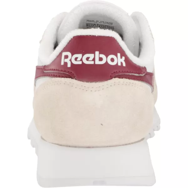imageReebok UnisexAdult Classic Leather SneakerClassic BurgundyWhite