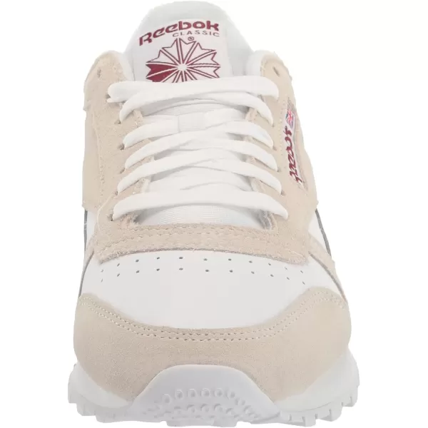 imageReebok UnisexAdult Classic Leather SneakerClassic BurgundyWhite