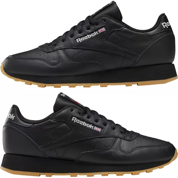 imageReebok UnisexAdult Classic Leather SneakerCore BlackPure Grey 5Reebok Rubber Gum03