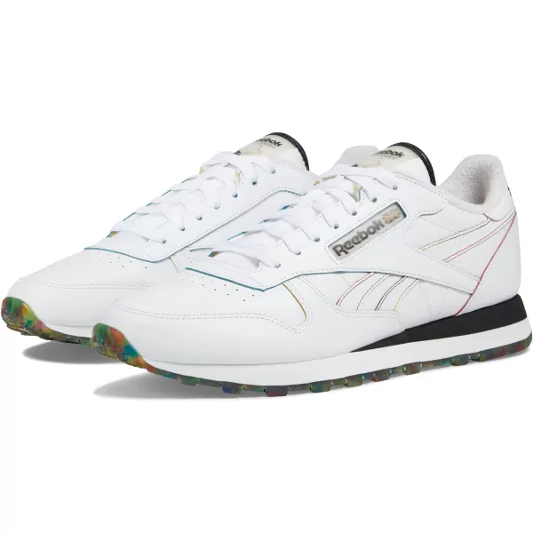 imageReebok UnisexAdult Classic Leather SneakerFootwear WhiteBlackFootwear White