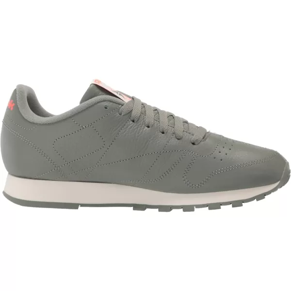 imageReebok UnisexAdult Classic Leather SneakerHarmony GreenClassic WhiteOrange Flare