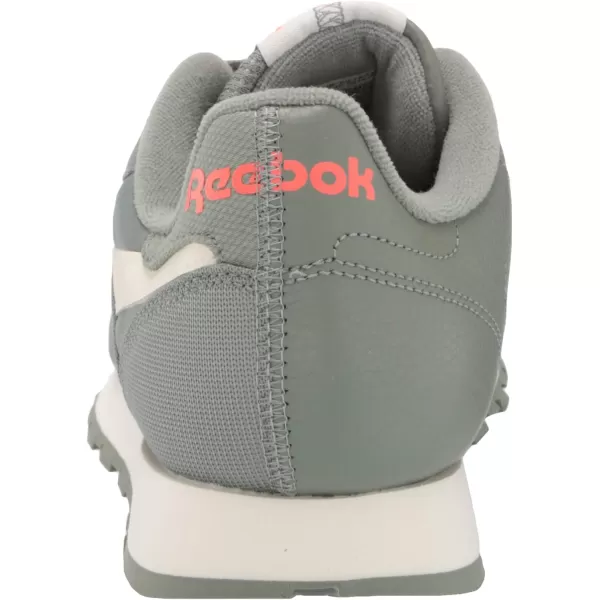 imageReebok UnisexAdult Classic Leather SneakerHarmony GreenClassic WhiteOrange Flare