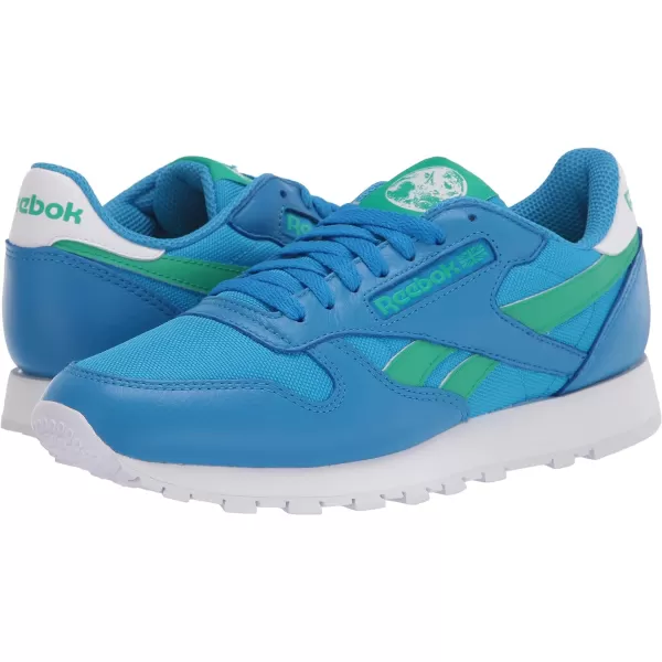 imageReebok UnisexAdult Classic Leather SneakerHorizon BlueCourt GreenWhite