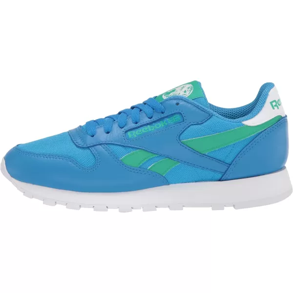 imageReebok UnisexAdult Classic Leather SneakerHorizon BlueCourt GreenWhite