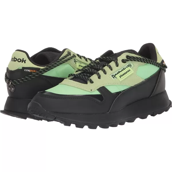 imageReebok UnisexAdult Classic Leather SneakerNeon MintCore BlackCore Black