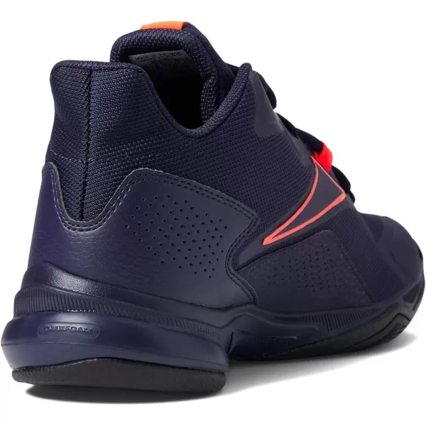 imageReebok UnisexAdult Classic Leather SneakerVector NavyOrange FlareVector Blue