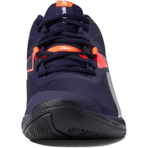 imageReebok UnisexAdult Classic Leather SneakerVector NavyOrange FlareVector Blue
