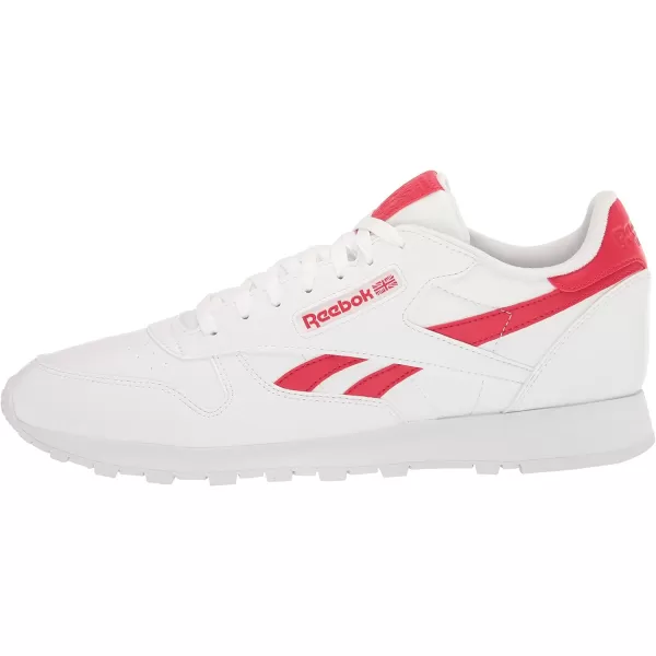 imageReebok UnisexAdult Classic Leather SneakerVegan CollectionWhiteVector Red