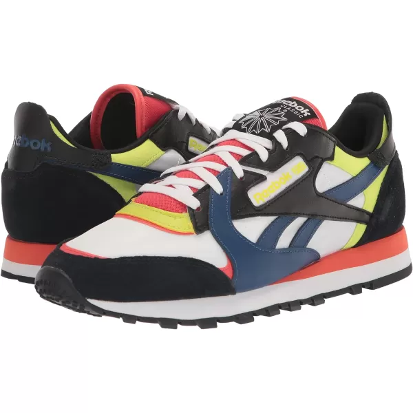 imageReebok UnisexAdult Classic Leather SneakerWhiteBlackDynamic Red
