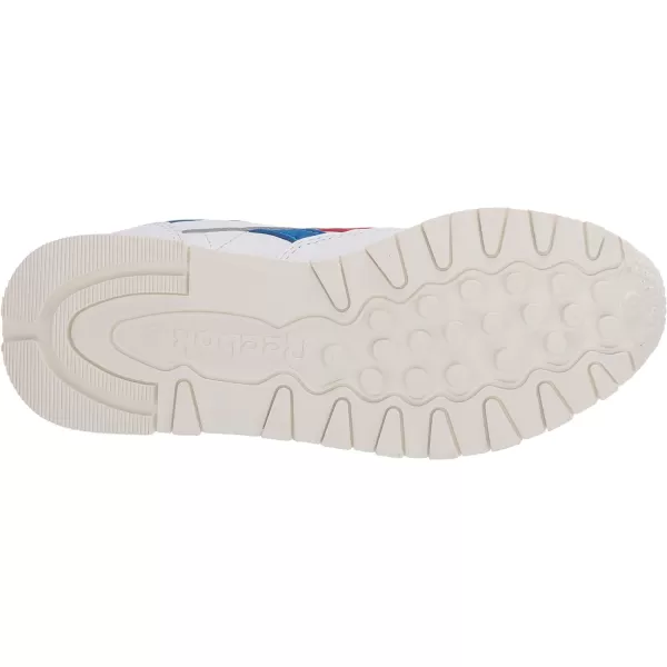imageReebok UnisexAdult Classic Leather SneakerWhiteInstinctive RedDynamic Blue