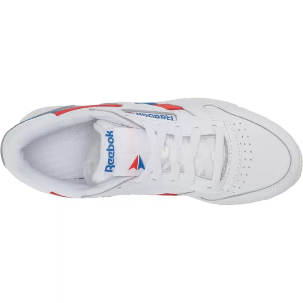 imageReebok UnisexAdult Classic Leather SneakerWhiteInstinctive RedDynamic Blue
