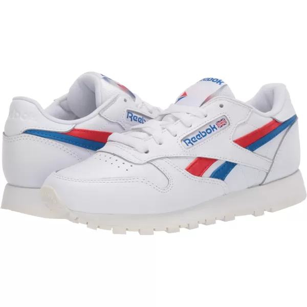 imageReebok UnisexAdult Classic Leather SneakerWhiteInstinctive RedDynamic Blue