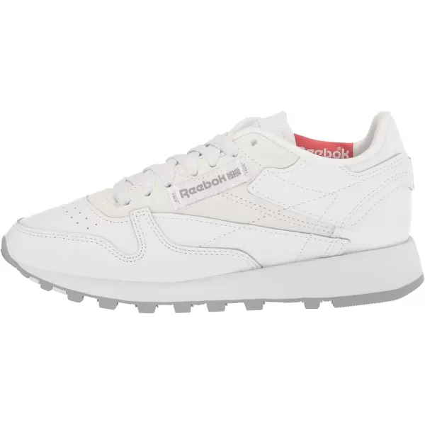 imageReebok UnisexAdult Classic Leather SneakerWhitePure GreyRhodonite