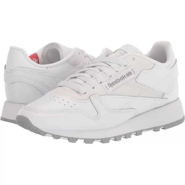 imageReebok UnisexAdult Classic Leather SneakerWhitePure GreyRhodonite