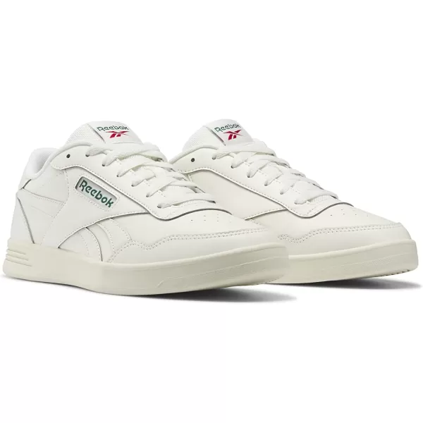 imageReebok UnisexAdult Court Advance SneakerChalkDark GreenFlash Red