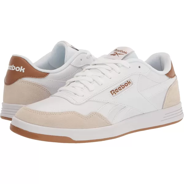 imageReebok UnisexAdult Court Advance SneakerWhiteWild BrownAlabaster